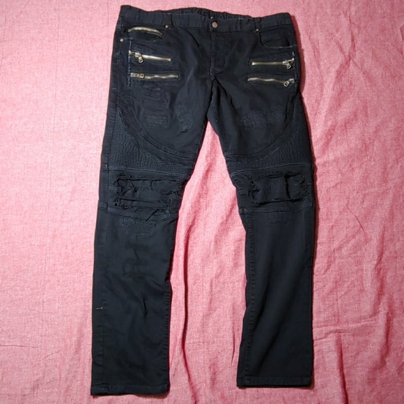 Rockstar Other - Rockstar Distressed biker jeans Black 40x34